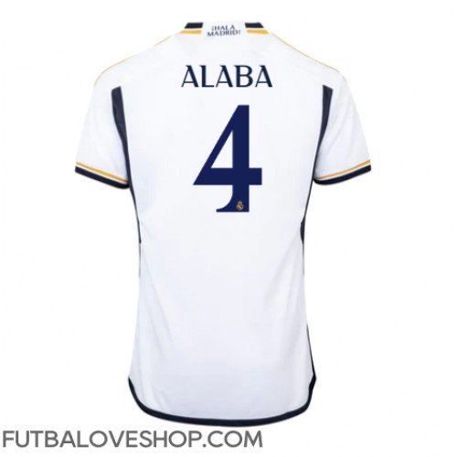 Dres Real Madrid David Alaba #4 Domáci 2023-24 Krátky Rukáv